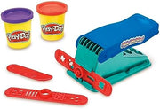Colorful Play Doh Mini Fun Factory Shapes playset with various shapes and tools, designed for creative toy play by Hasbro.