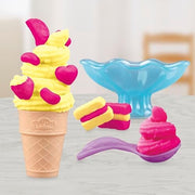Play Doh Mini Fun Factory Ice Cream Playset by Hasbro with colorful clay and tools for creative ice cream making.