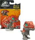 Jurassic World Mighty Biters Spinosaurus toy figure with detailed design and realistic features, suitable for collection or play.