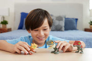 Jurassic World Mighty Biters Spinosaurus toy with detailed features and vibrant colors, suitable for children and collectors.