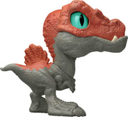 Jurassic World Mighty Biters Spinosaurus toy with detailed features and vibrant colors, suitable for children and collectors.