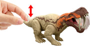 Jurassic World Rebirth Strike Attack dinosaur figure with detailed scales and fierce stance, toy for Jurassic World fans.