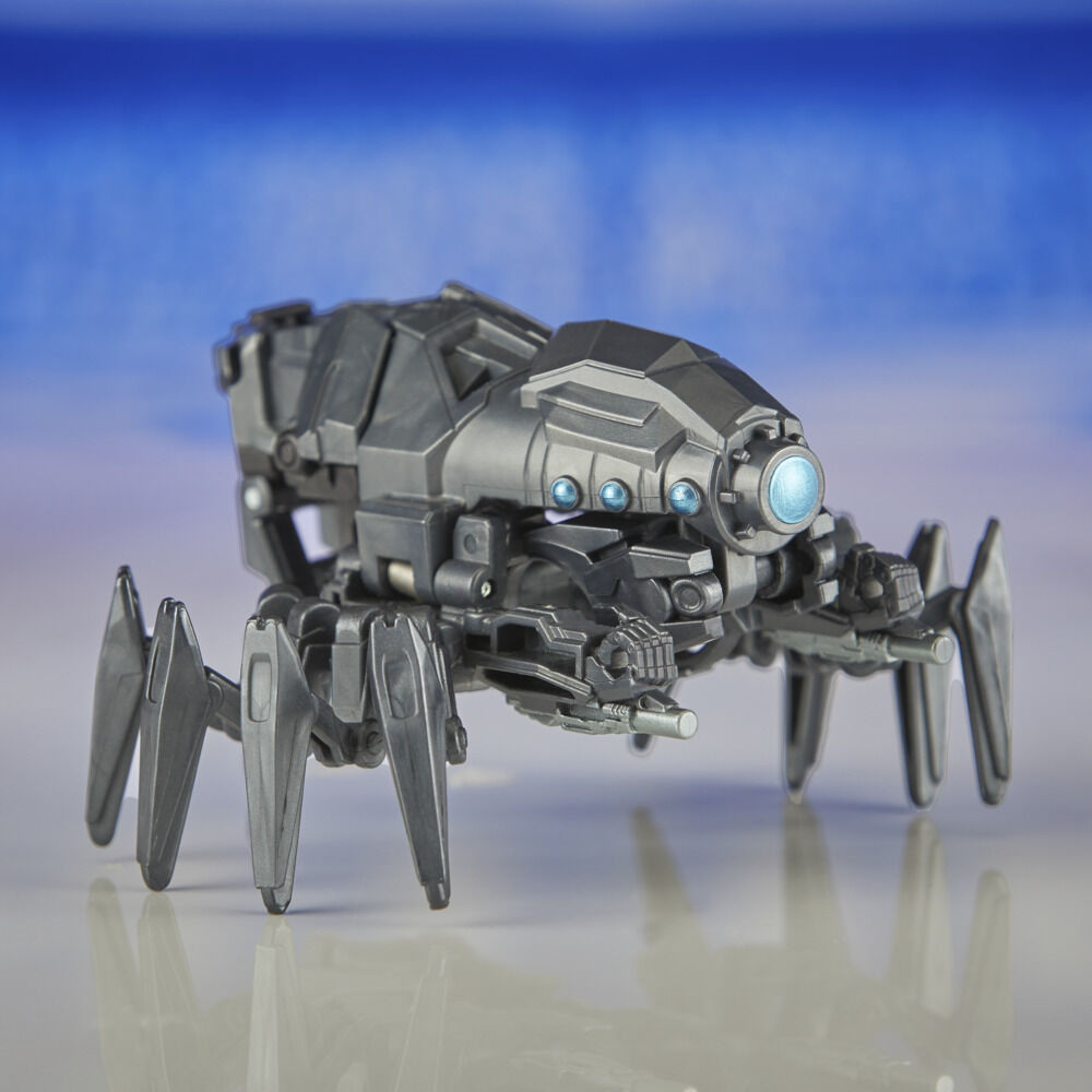 Hasbro Transformers One COG Changer Arachnid action figure in robot mode, showcasing detailed arachnid design and articulation.