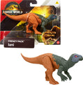 Jurassic World Rebirth Frenzy Pack Lani action figure with detailed dinosaur accessories and packaging.