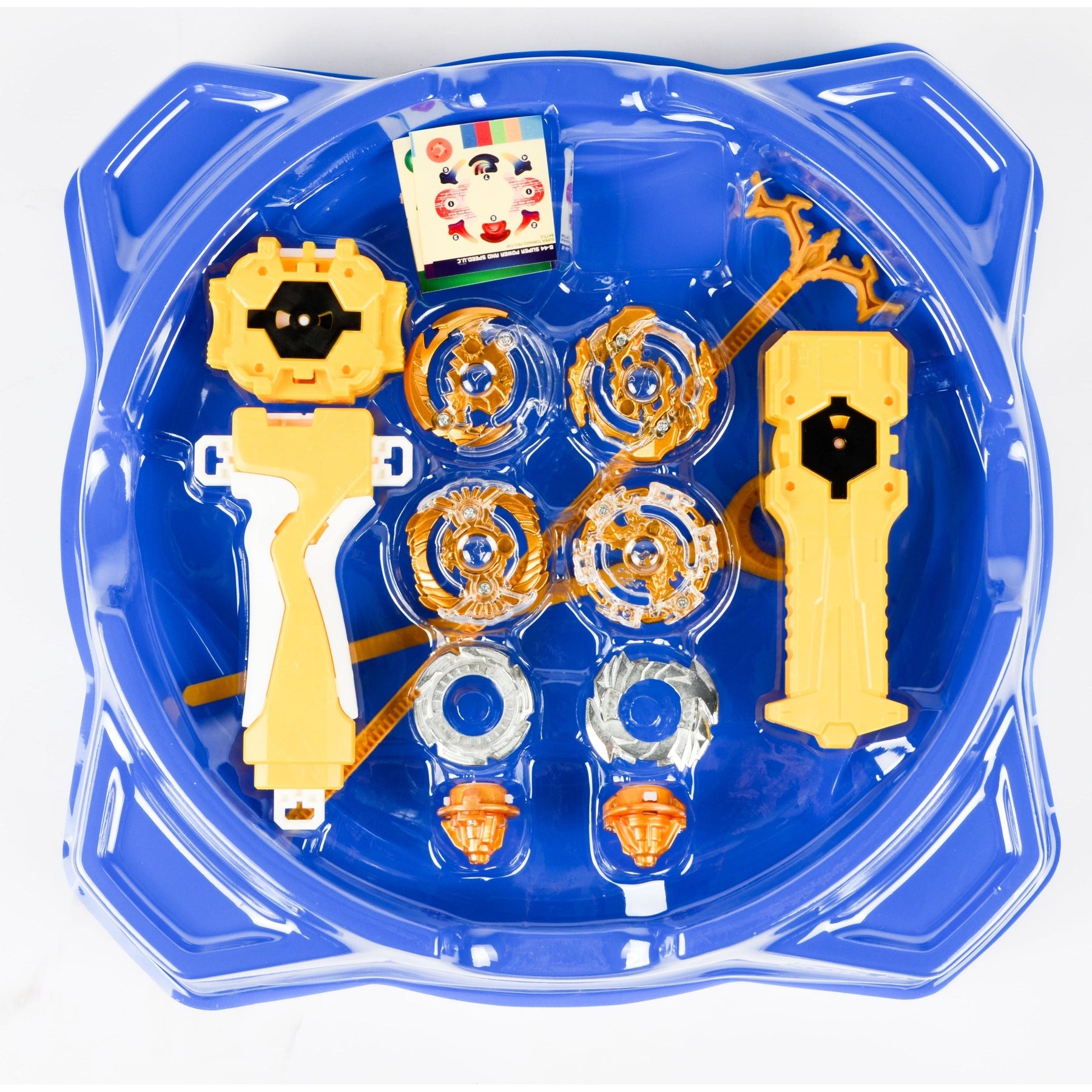 Kids' Beyblade battle toy spinning tops for children, featuring colorful designs and dynamic action in a toy battle setting.