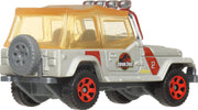 Jurassic World Matchbox mini vehicle set featuring detailed dinosaur-themed toy cars for kids.