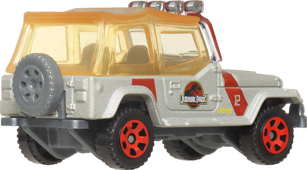 Jurassic World Matchbox mini vehicle set featuring detailed toy cars inspired by the Jurassic World franchise.