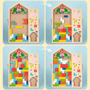 Colorful Tetris wooden puzzle toy by Generic, featuring interlocking square pieces for fun and educational play.
