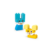 LEGO 10477 Duplo 3-in-1 Creative Cute Pets set with colorful animal figures and building blocks for kids' imaginative play.