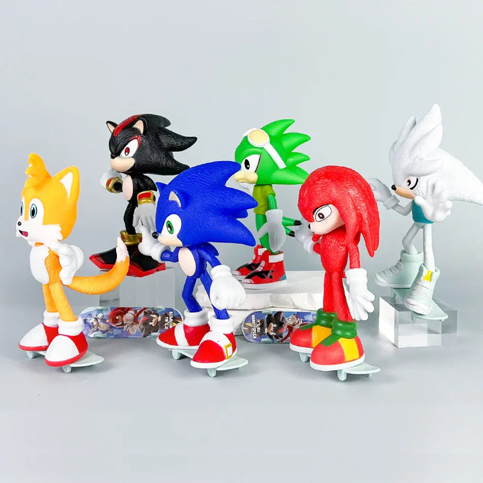 Playzokids Sonic The Hedgehog Movie Edition figure, 16cm tall, featuring Sonic in a dynamic pose with colorful details.