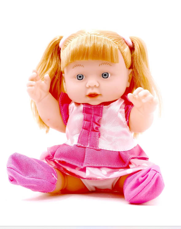 Generic May Baby Doll toy with soft fabric body and detailed facial features, perfect for imaginative play.