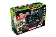 Radio-controlled Carrera RC Drift Car with electric engine, featuring detailed design and remote control for precise drifting action.