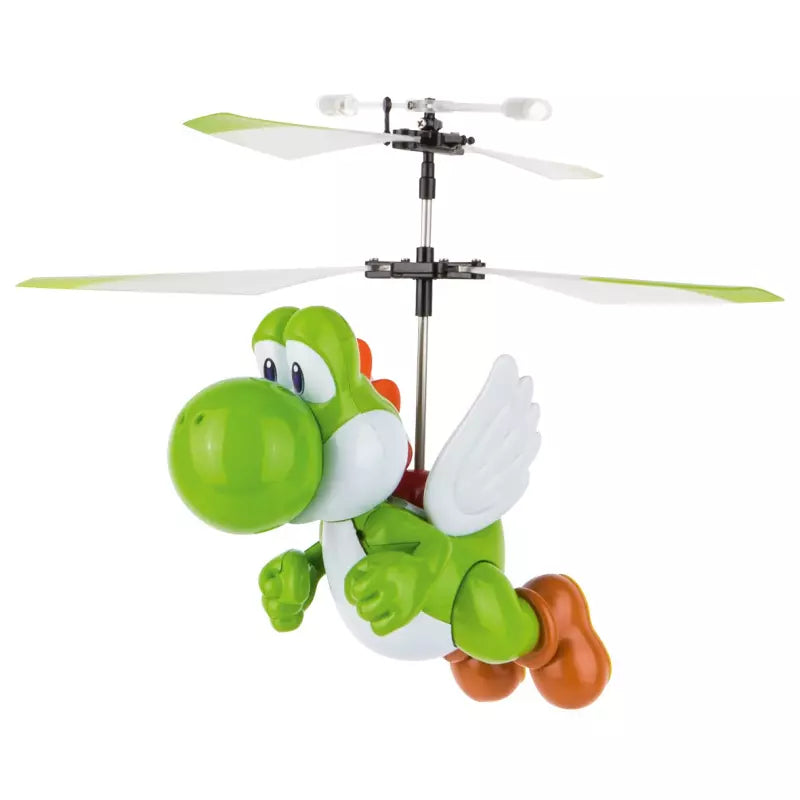 Carrera RC Flying Yoshi toy from Super Mario, featuring a colorful Yoshi figure with wings, designed for remote control play.
