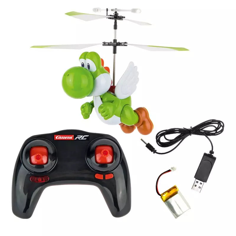 Carrera RC Flying Yoshi toy from Super Mario series, colorful flying Yoshi figure with remote control features.
