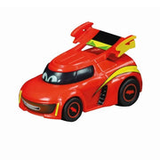 Carrera Pull and Speed DC Batwheels Bam vs Red Twin Pack toy race cars in a colorful set for kids.