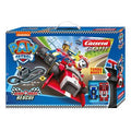 Carrera GO!!! Race Track set featuring PAW Patrol Ready Race Rescue toy with colorful racing track and rescue vehicles.