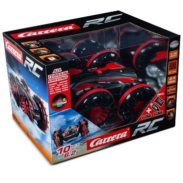 Carrera RC all terrain stunt water car toy with colorful design, durable wheels, and water-resistant features for outdoor play