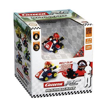 Carrera RC Mini Super Mario toy car with detailed Mario character design, perfect for remote control racing fun.