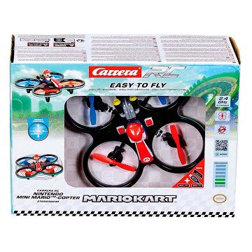 Carrera RC Mario Kart Mini Mario Copter toy with detailed remote-controlled helicopter featuring Mario from Mario Kart.