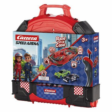 Carrera Speed Arena Police Chase toy set with detailed police cars and racing track for kids' excitement and play.