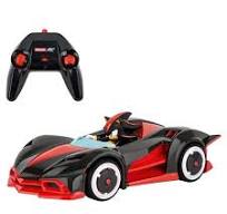 Carrera RC Sonic Racer Team Dark remote control car on a track, showcasing sleek dark design and detailed exterior.