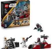 LEGO 75449 Siege of Mandalore Battle Pack featuring LEGO mini-figures and detailed Mandalorian-themed accessories.