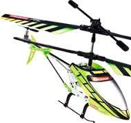 Green Carrera RC Chopper 2.0 toy helicopter with detailed rotor blades and sleek design, perfect for remote control enthusiasts.