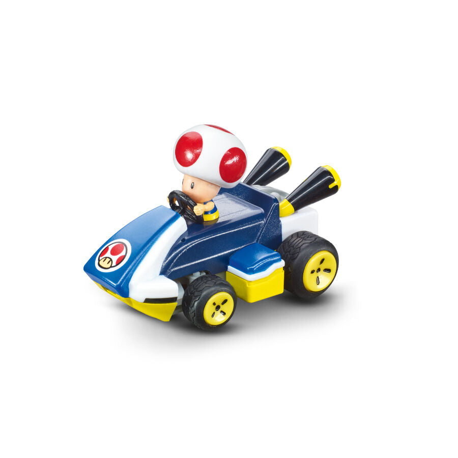 Carrera Mario Kart Mini RC Toad toy car from the Carrera toys collection, featuring a detailed Toad character in bright colors.