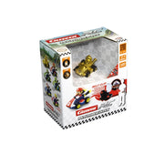 Carrera Mario Kart Mini Mario Gold toy from Carrera, featuring a small plastic Mario figure with a gold finish, perfect for racing play.