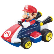 Carrera Mini RC Mario Kart toy car with remote control, featuring colorful Mario Kart design and detailed graphics.