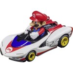 Carrera Mario Kart P-Wing toy race car set featuring colorful Mario Kart themed track and vehicles for kids.