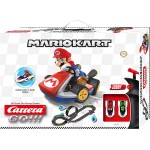 Carrera Mario Kart P-Wing toy race track set with colorful miniature cars and track pieces for kids' racing fun.