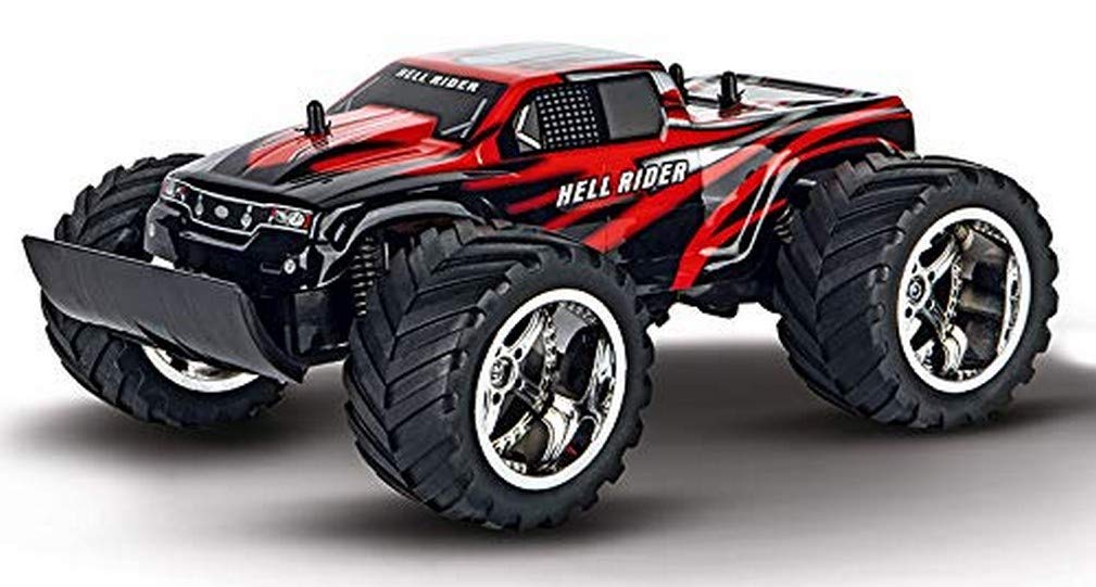 Carrera Hell 2.4 GHz Bright Rider toy car with vibrant colors and detailed design, suitable for remote control racing.
