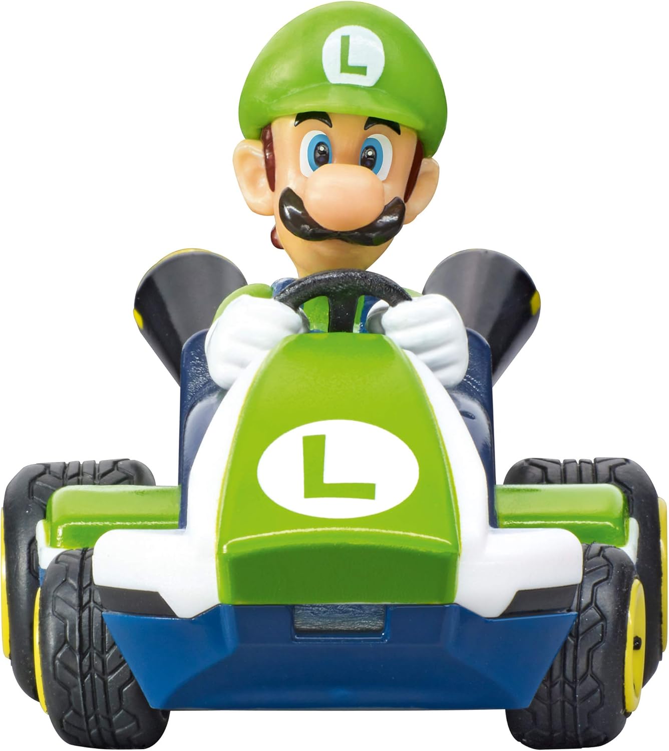 Carrera RC Mario Kart tabletop racing set with Mario and Luigi figures, featuring colorful race track and remote-controlled cars.