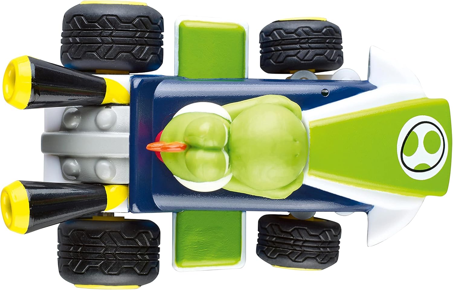 Carrera Mario Kart(TM) Yoshi mini RC toy car with colorful Yoshi design and remote control, perfect for racing fun.