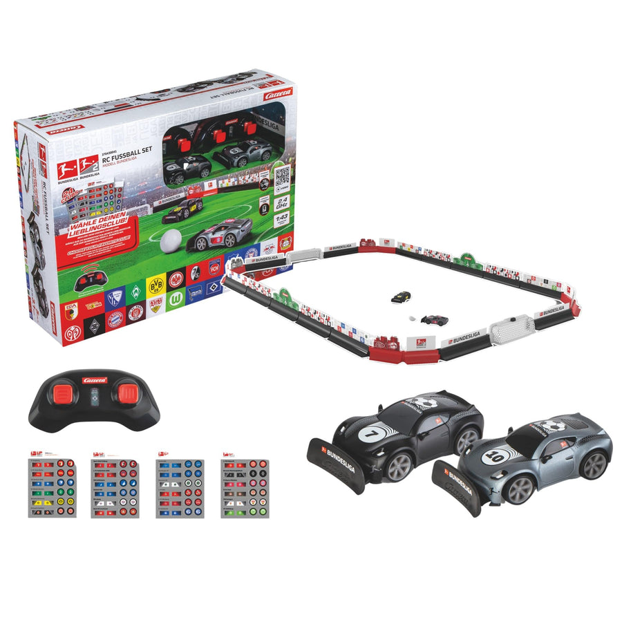 Carrera RC 24GHz Bundesliga Soccer Set toys, includes remote-controlled soccer figures and accessories for indoor play