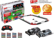 Carrera RC 24GHz Bundesliga soccer toy set featuring remote-controlled cars with Bundesliga team decals and vibrant colors