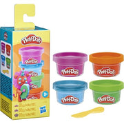 Colorful Play-Doh Zoo Mini Colour Pack toys from Hasbro featuring small, vibrant Play-Doh containers for creative play.