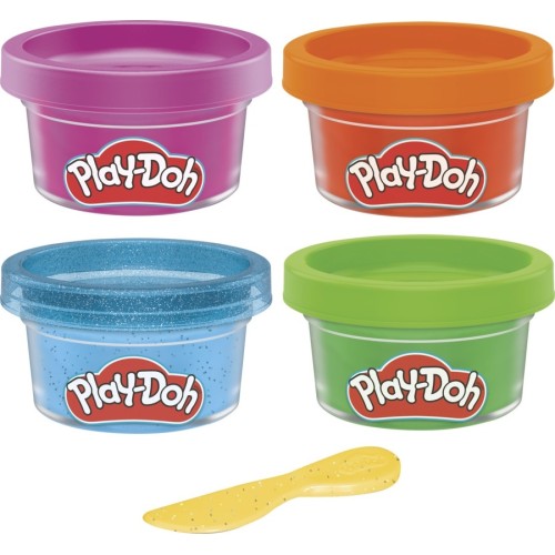 Colorful Play-Doh Zoo Mini Colour Pack by Hasbro featuring small containers of vibrant modeling clay for creative play.