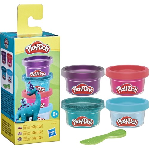 Hasbro Play-Doh Dino Mini Color Packs with small colorful containers of modeling clay for creative play and fun dino themes.
