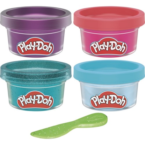 Hasbro Play-Doh Dino Mini Color Packs with colorful small tubs of modeling clay, perfect for creative play and toy collection.