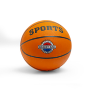 Back view of a rubber basketball toy from the Generic GK 8008 series, showing textured surface and vibrant colors.