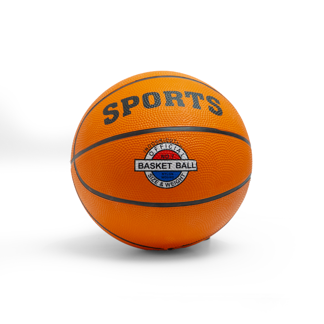 Front view of a rubber basketball toy from the Generic GK 8008 series, designed for children and outdoor play.
