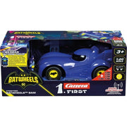 Carrera RC Batwheels Bam toy car in vibrant colors, designed for kids and remote-controlled racing fun.