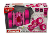Pink Carrera RC Mini Turnator toy vehicle, small remote-controlled car with sleek design and colorful pink finish.