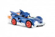 Carrera RC Sonic Racing Toy featuring Sonic the Hedgehog in a dynamic racing pose on a colorful track background