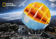 National Geographic CubicFun 3D Puzzle Scratch Globe with 31 pieces, showcasing a detailed miniature globe model for educational play.