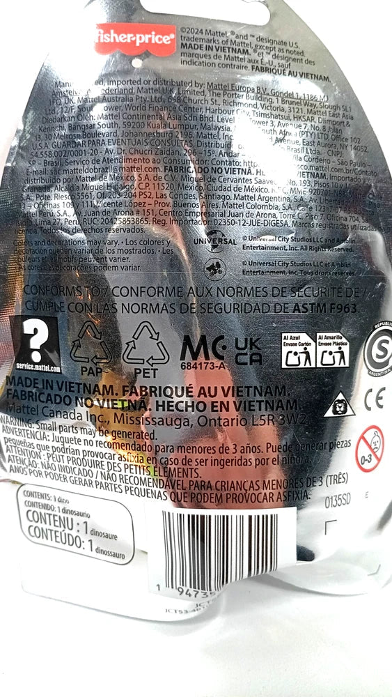 Jurassic World Series 1 blind box bag featuring a surprise dinosaur toy from the collectible dinosaur series.