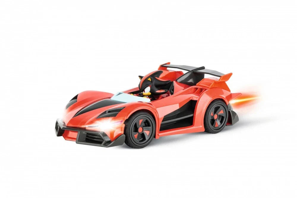 Carrera RC Shadow Performance toy car with 2.4GHz remote control, sleek design, black body, and detailed exterior.