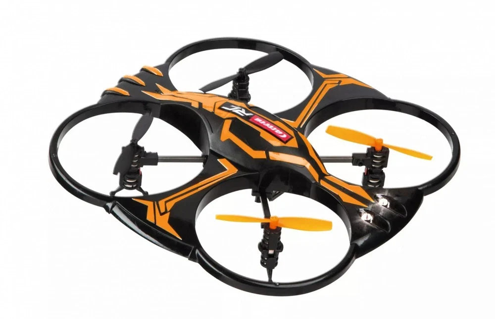 Carrera RC Quadcopter X2 toy drone with four propellers and remote control, ready for flying fun.